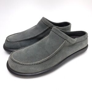 J.Crew Men's 11 Gray leather Suede Slip-On Shoes loafers JCrew